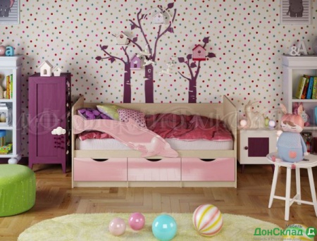 Детская кровать Дельфин-1 2000 Розовый