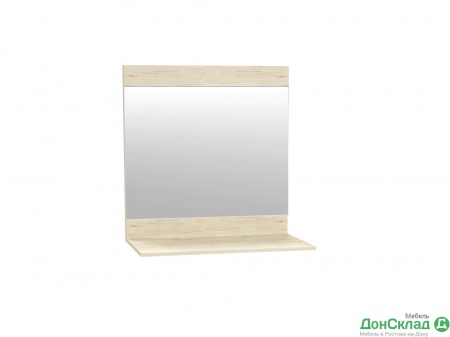 Мале ПМ-8 Зеркало 900 (900*166*800) Дуб галифакс Белый