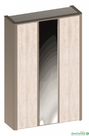«Лацио» Шкаф 3-х дверный (1522*530*2300) Серый камень, Дуб Гладстоун белый