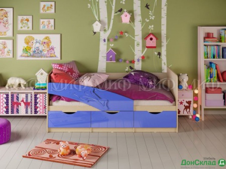 Детская кровать Дельфин 2000 Синий